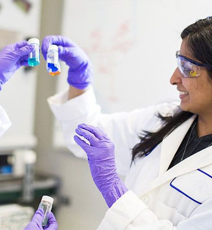 Chemist working at the bench